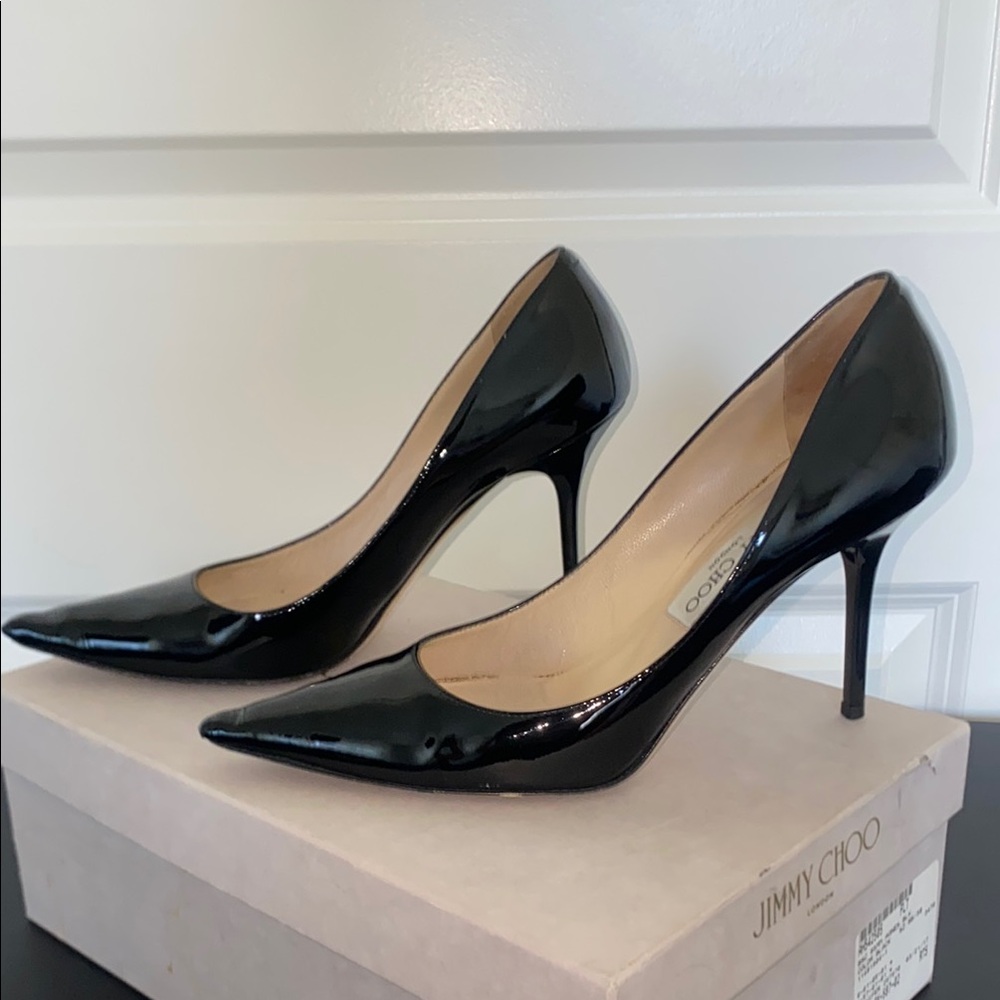 Jimmy Choo Black Patent Leather Pumps - Picture 2 of 7